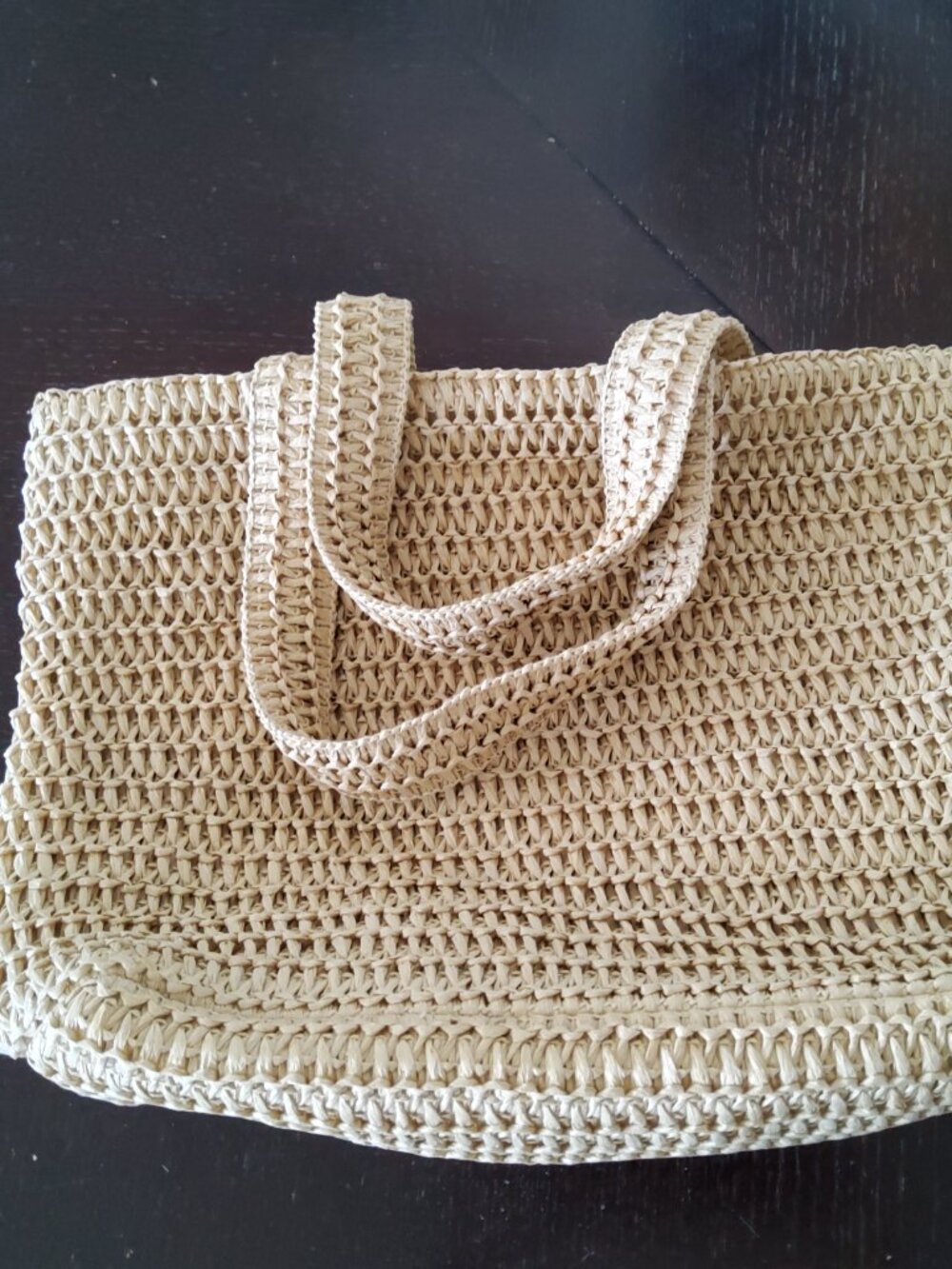 H&M Beige Crochet Tote Shoulder Bag